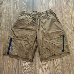 Nike Mens Sportswear Shorts Elastic Waist 100% Nylon Pull-On Dark Olive Size M